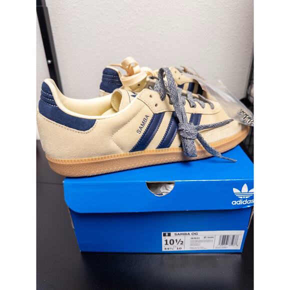 Adidas Samba OG - Vachetta Tan/Indigo - Size 10.5 US- NEW - Picture 1 of 4